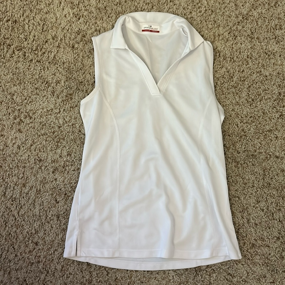 White womens golf shirt